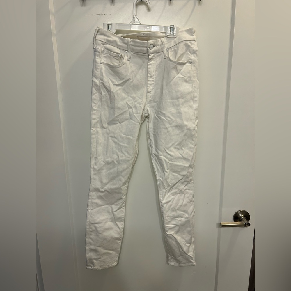 Mother Jeans The Looker Cropped in White
